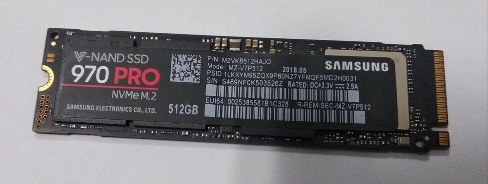 Samsung 970 pro 512 gb (ssd nvme)