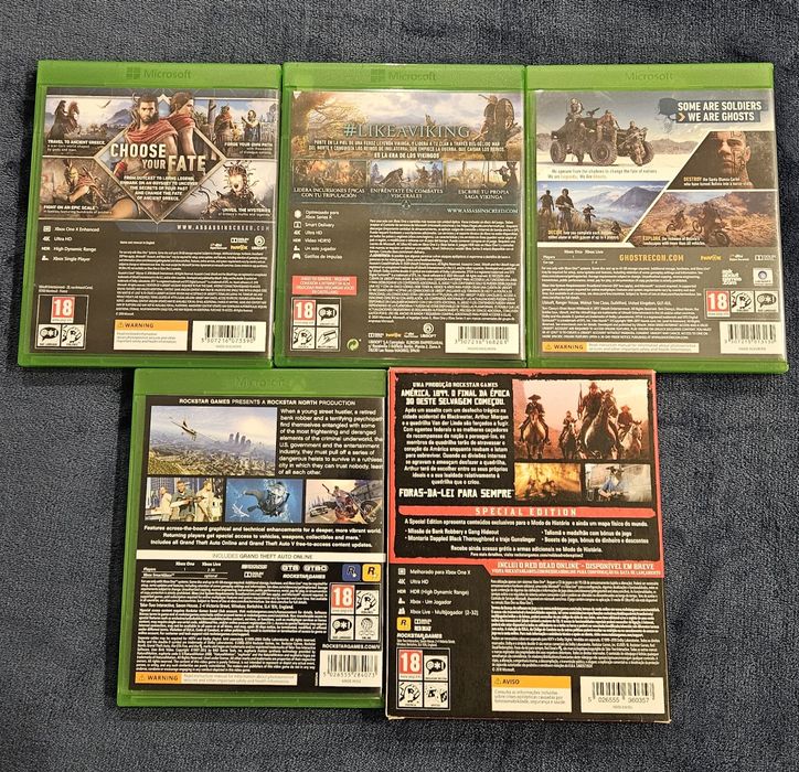 Conjunto de jogos Xbox One (conjunto ou individual)