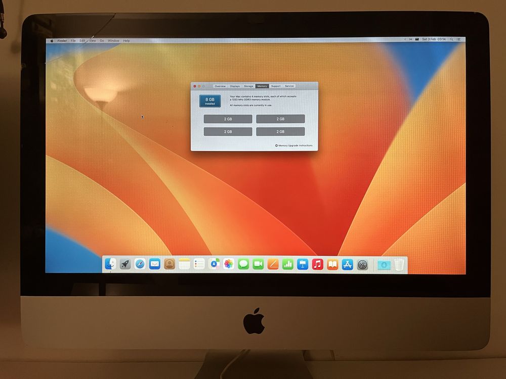 iMac Mid-2010 21.5" i3/8GB RAM/256GB SSD