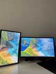 Dwa monitory samsung 24cale + uchwyt biurkowy gratis