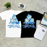 Fuzzy Ice Stussy — Футболка Стусси — XS S M L XL — Черная / Белая