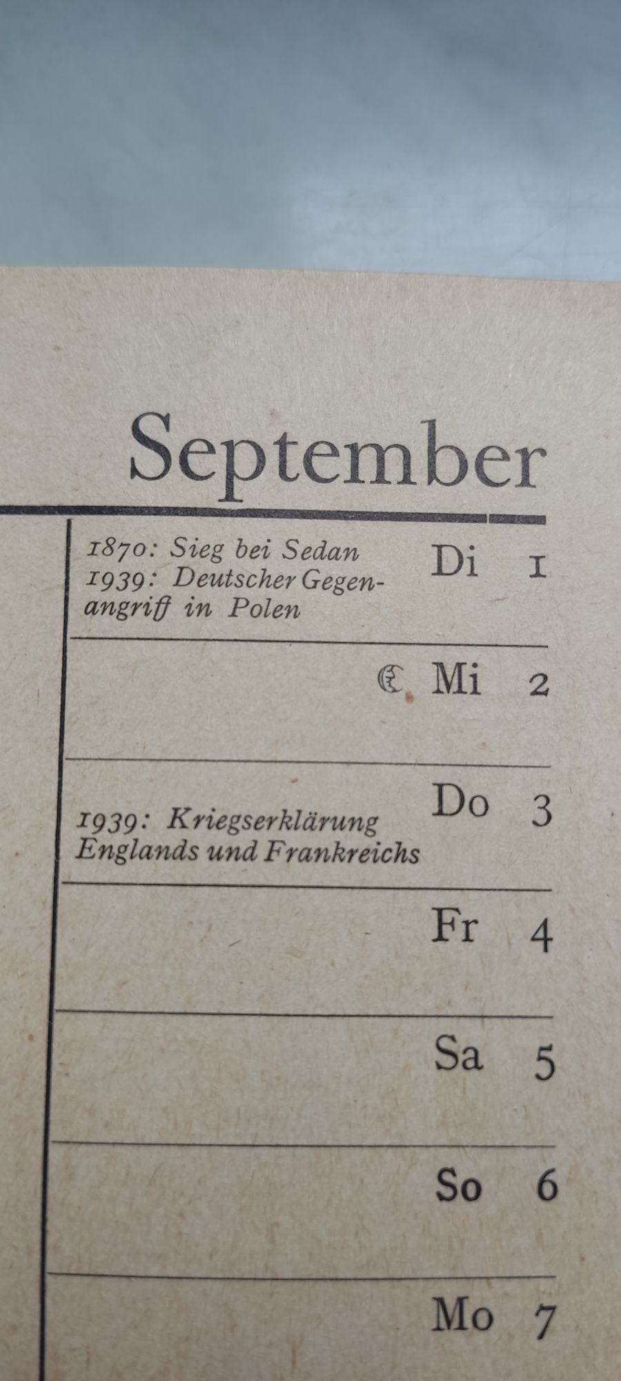 Stary kalendarz techniczny z 1942 roku