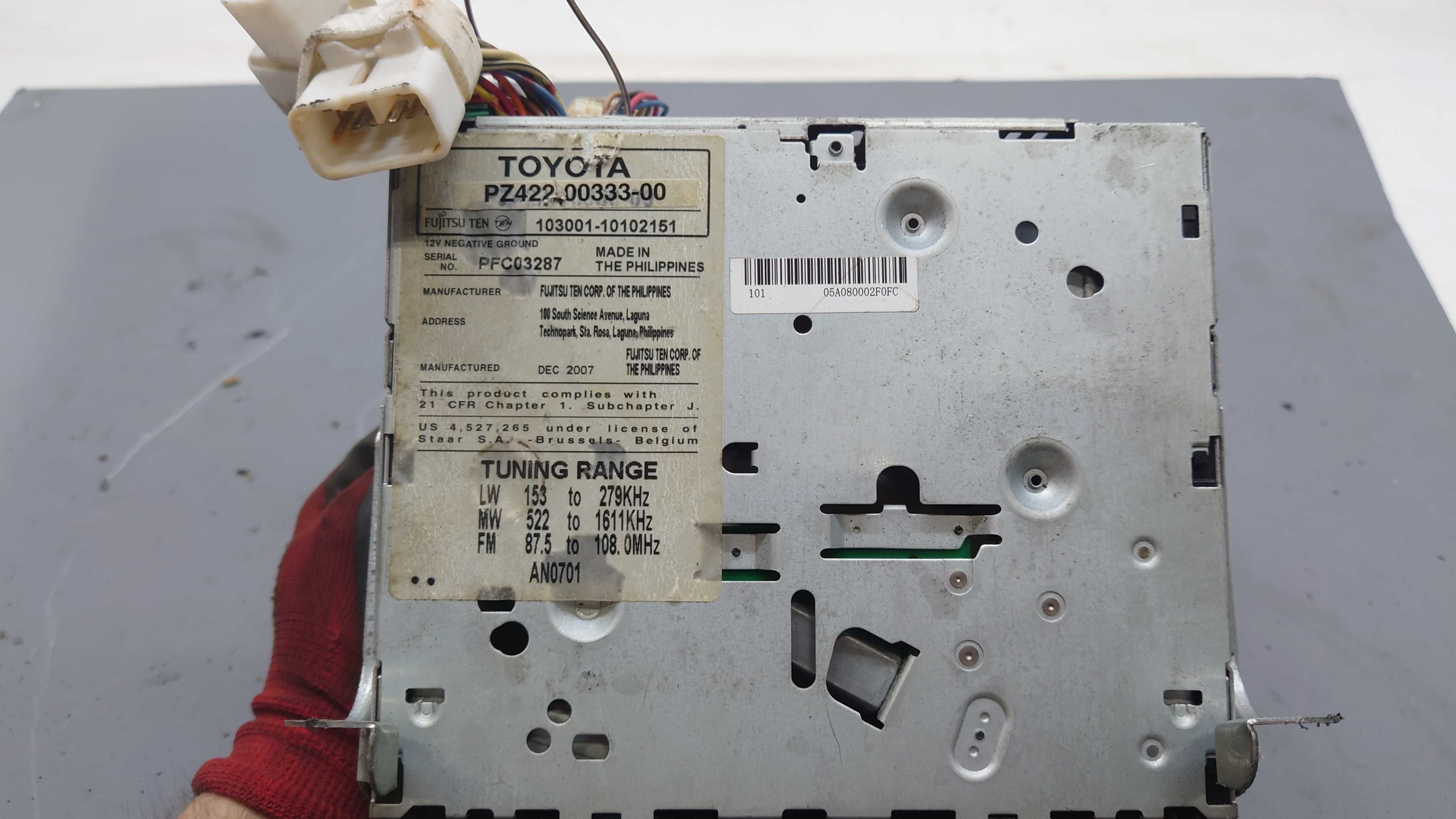 Toyota Yaris II 2 MK2 Radio Tomtom