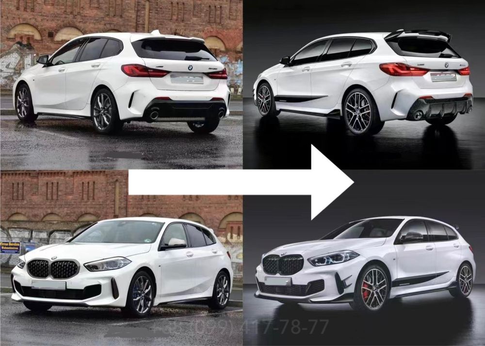 Обвес M-Performance M135i BMW 1 F40 Губа Спойлер Сплитер Губа Диффузор