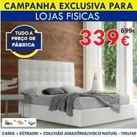 Pack cama Armani + estrado e Colchão Amazônia 190x140