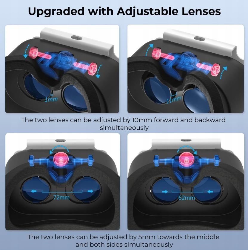 Zestaw VR DO SWITCH  Okukary OLED VR Regulowany pasek na głowe GOGLE