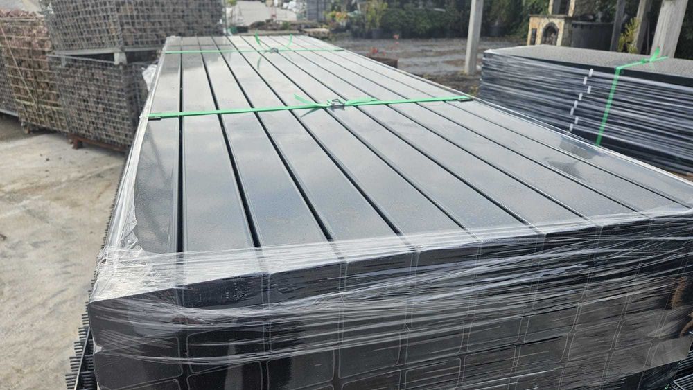 Słupek ogrodzeniowy metalowy 60x40 antracyt/czarny Ogrodzenia panelowe