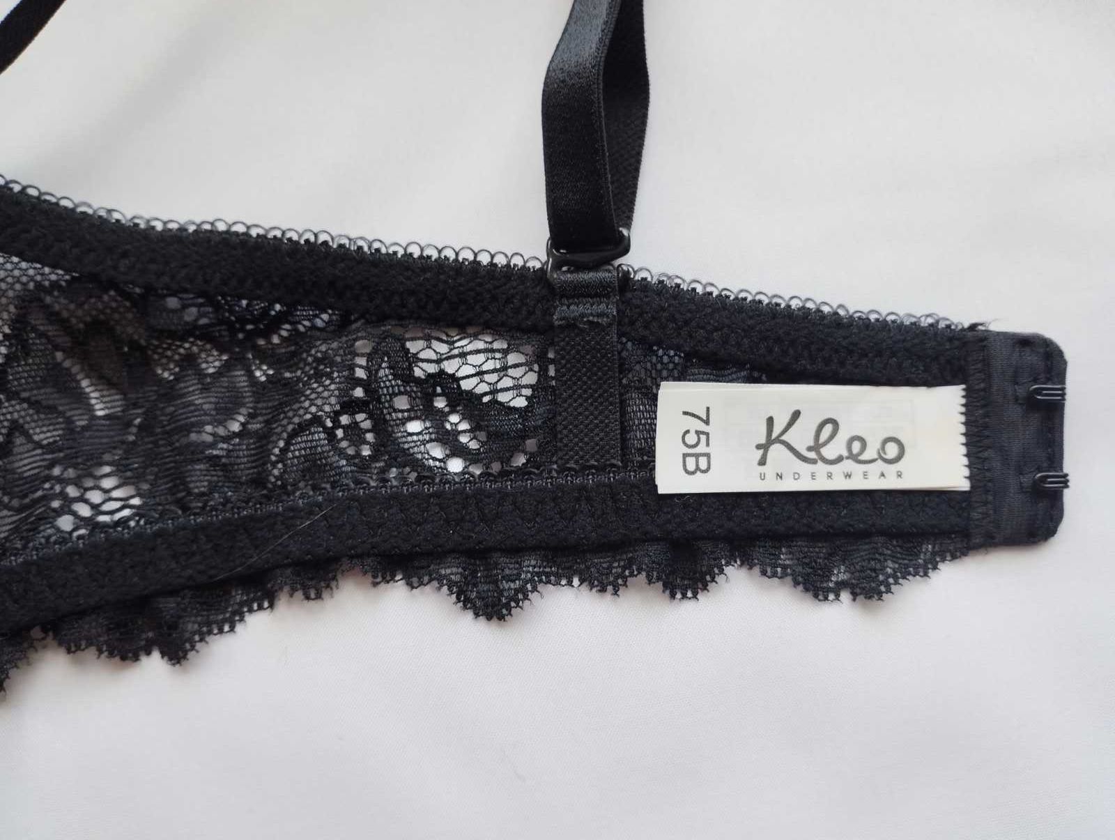 Biustonosz czarny elegancki KLEO w rozmiarze 75B