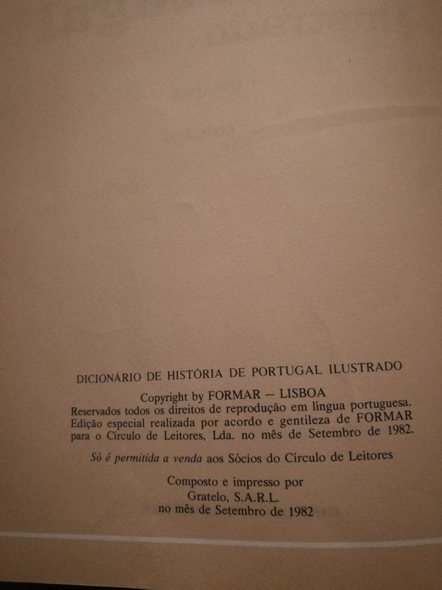 Livro dicionário da história de Portugal