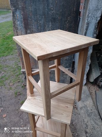 Taboret stołek drewniany nowy dębowy