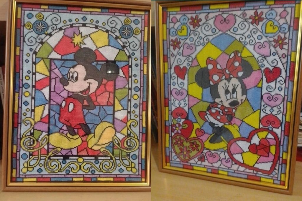 Картини-мозаіка героїв Disney/Дісней Міккі та Мінні,ручна робота