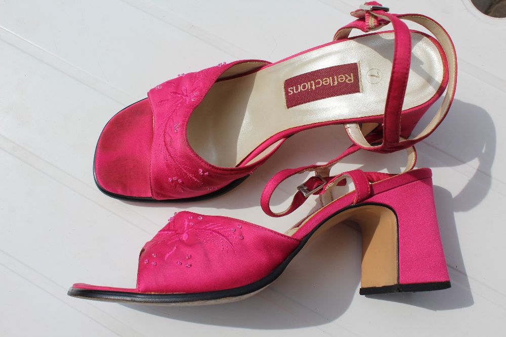 różowe sandały w rozm 40 uk7 wkładka 26cm pink