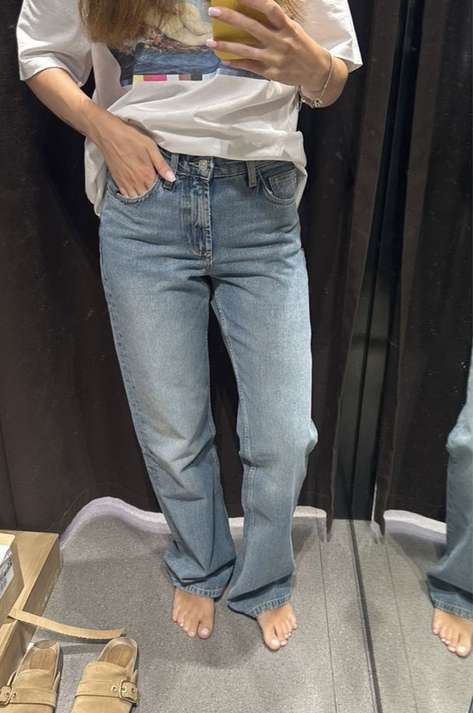 Джинсы Zara wide leg 36