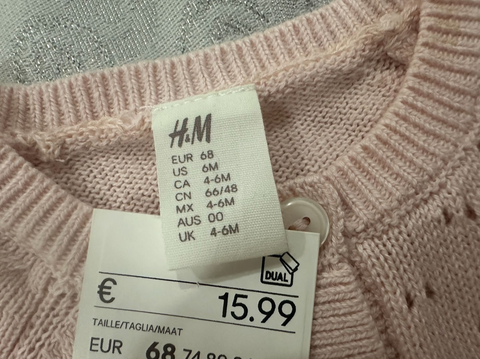 Camisola Rosa H&M Nova