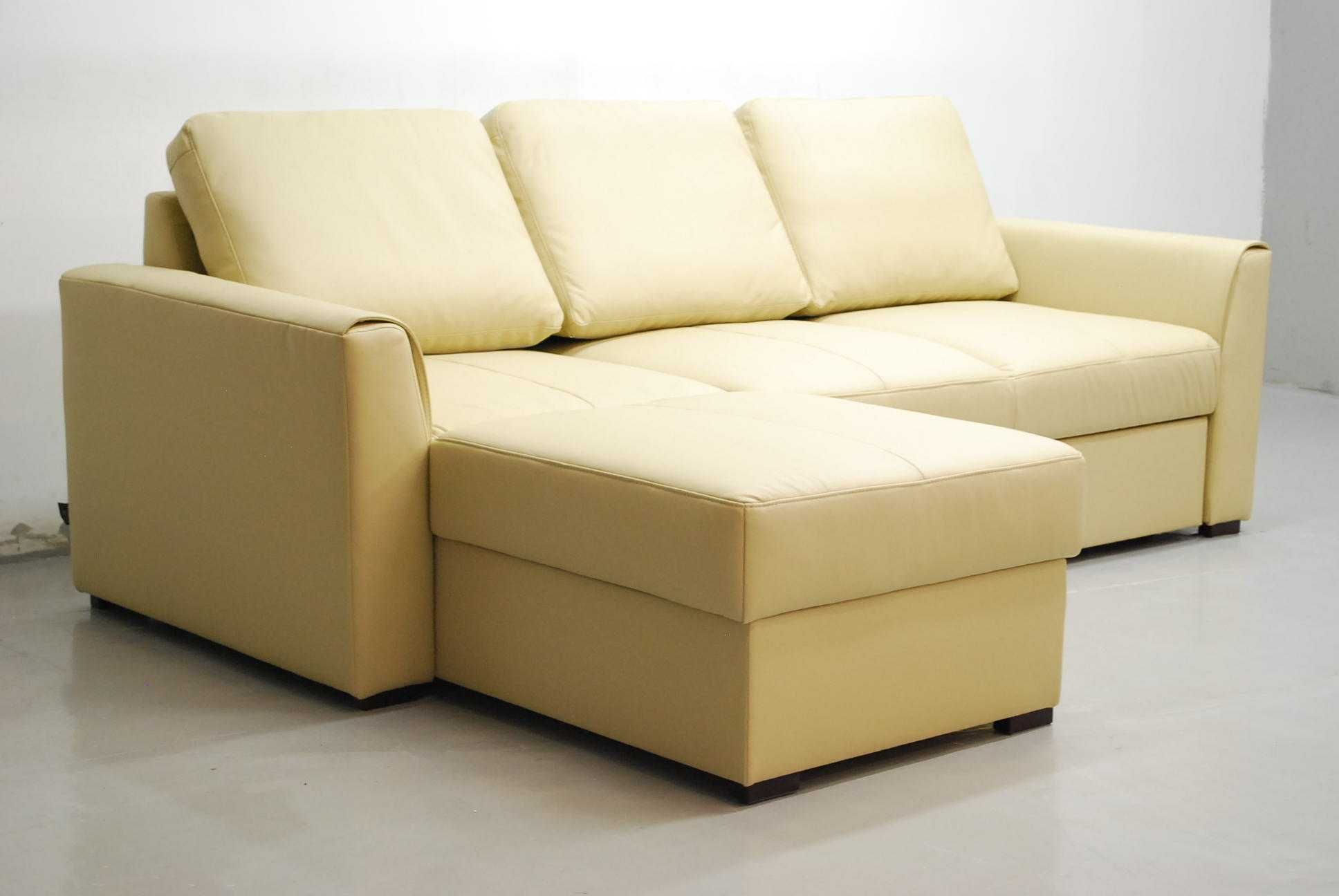 narożnik SKÓRA naturalna funkcja spania pojemnik , 1100a, sofa, salon