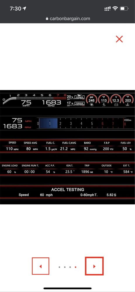 Экран пассажира Ford Mustang Copilot Racing Meter LCD Display Новый