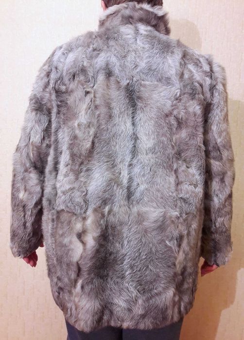 Srebrne futro naturalne 3/4 / Silver natural fur coat 3/4