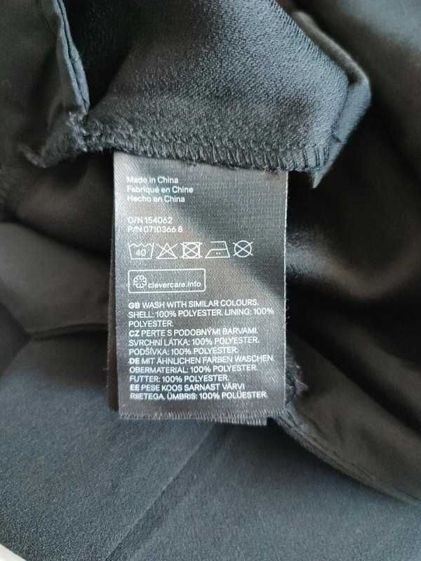 Kombinezon czarny szerokie nogawki H&M S