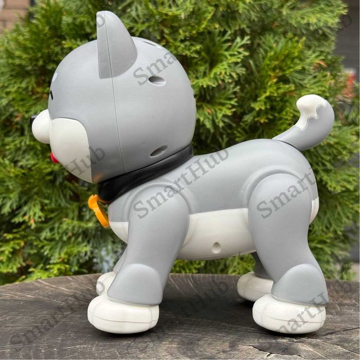 Собачка на радіокеруванні Hasky сіра, Песик на пульті, Іграшка собака