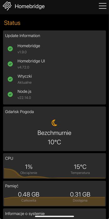 Mostek Homebridge HomeKit orange pi zero