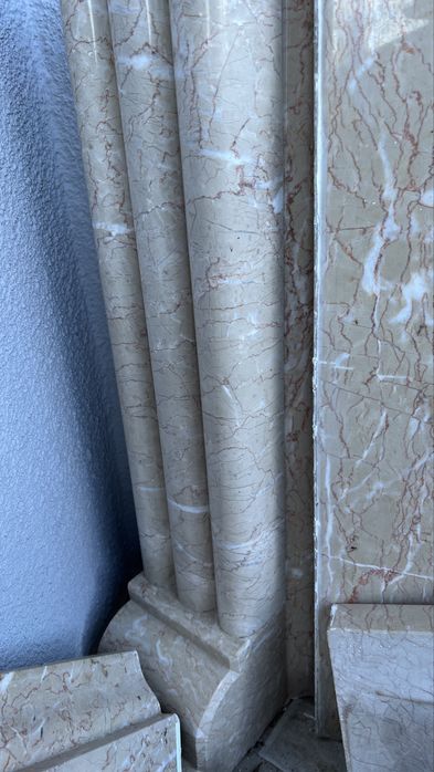 Fachada de lareira pedra marmore