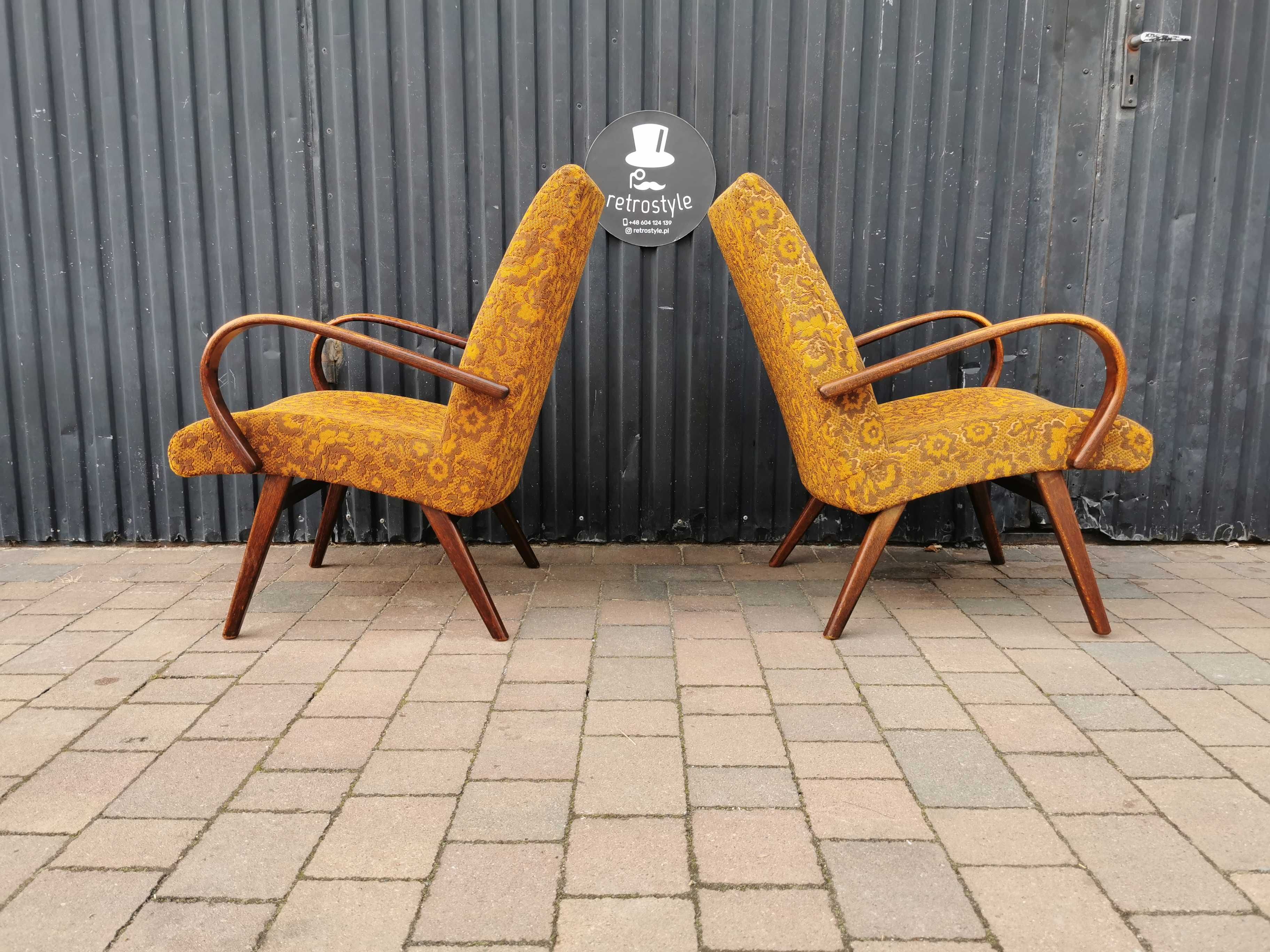 Fotel TON mod.53 proj. J. Šmídek, Czechosłowacja '60, PRL Design RETRO
