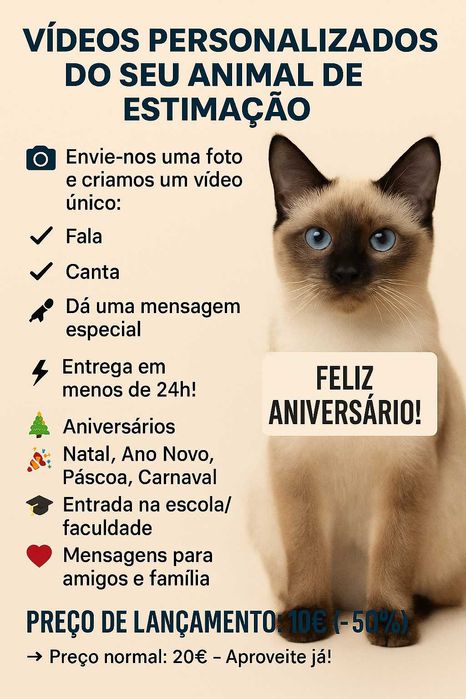 Criação de Vídeos Personalizados com o Seu Animal de Estimação