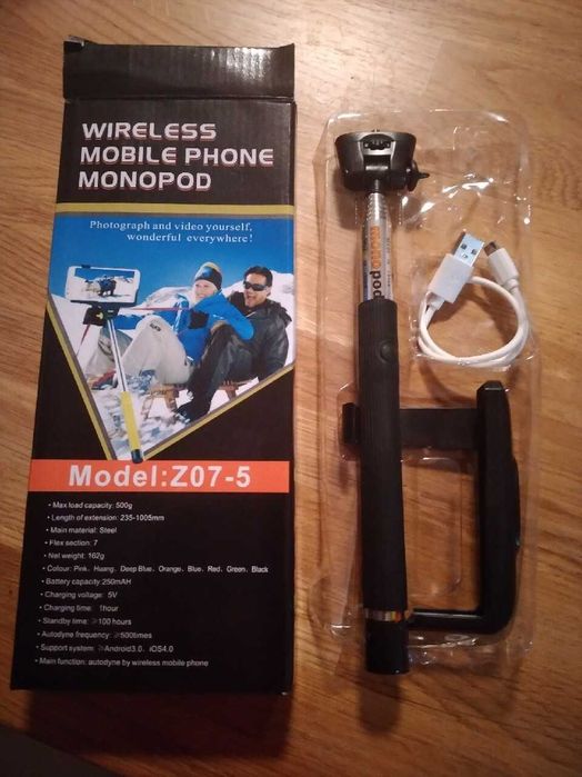 Wireless Mobile Phone Monopod Z07-5 (selfie-stick)