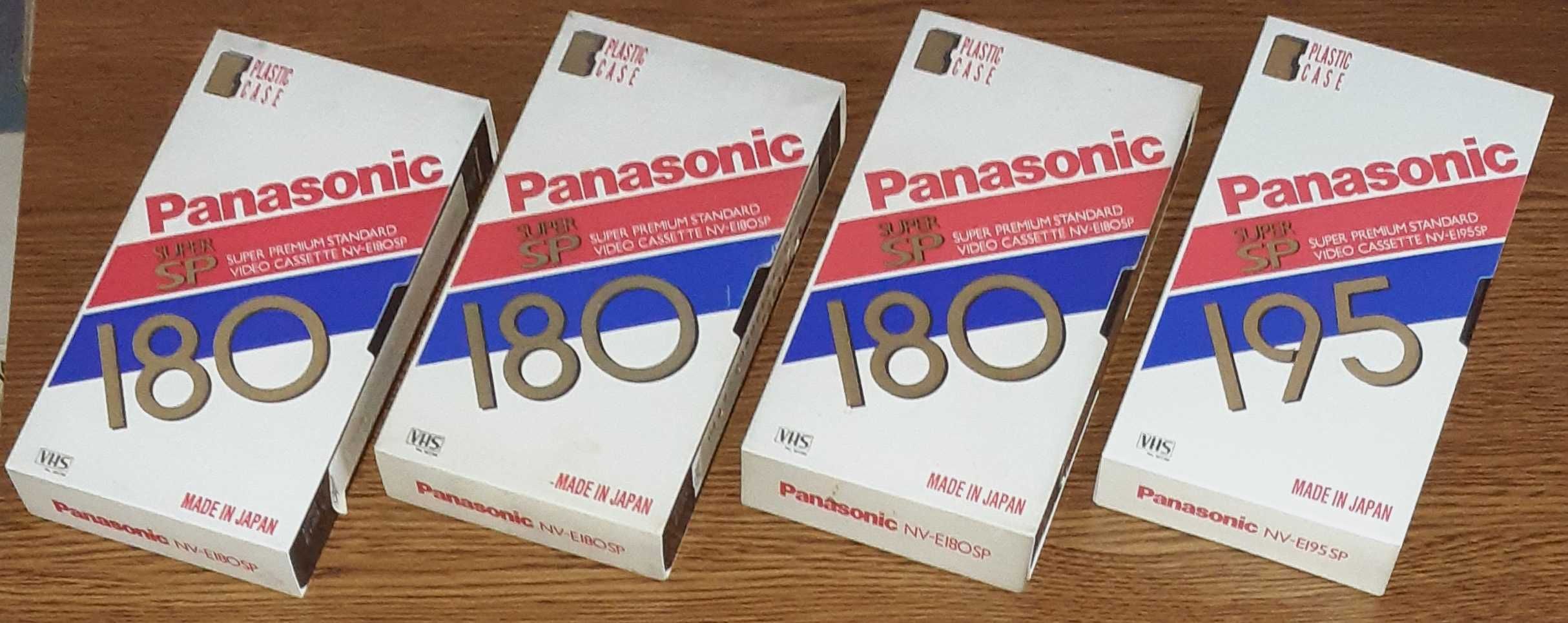 Kasety VHS Panasonic Super SP - cztery sztuki