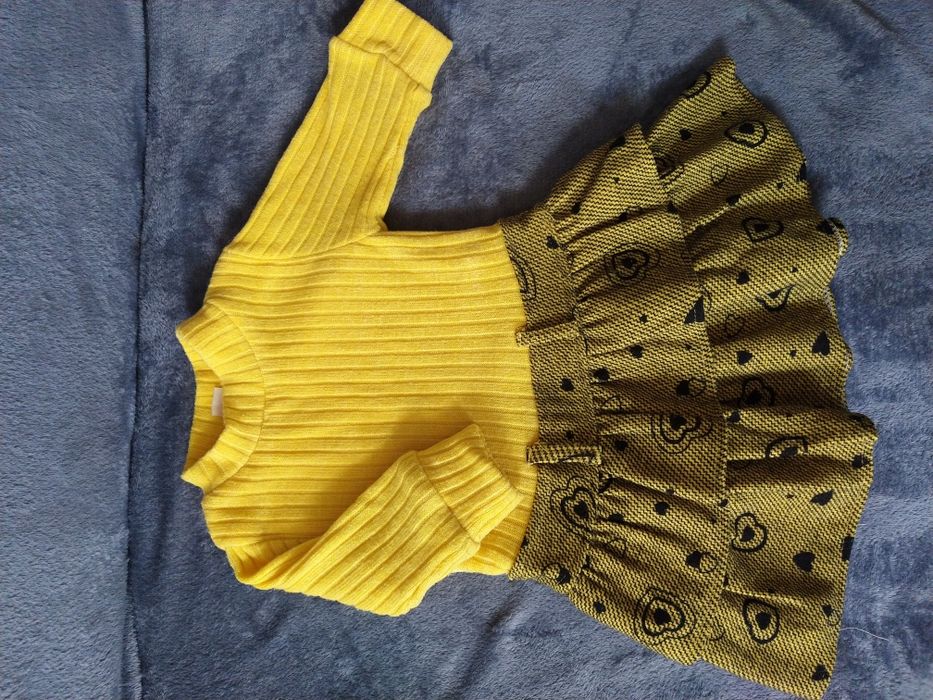 sukienka połgolf ciepła jesienna jesień zima zimowa