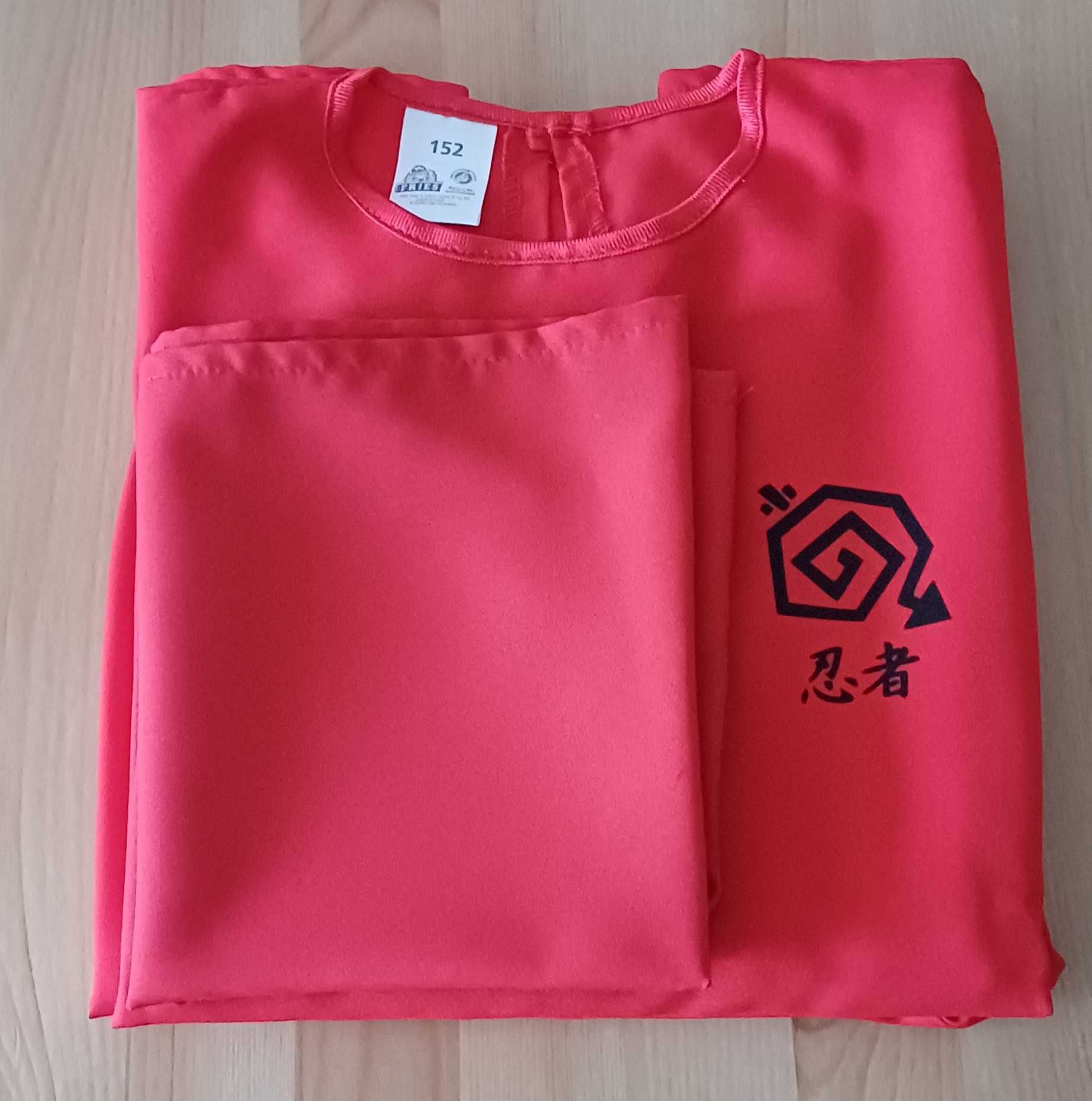 Akcesoria/ strój na bal/ przebranie czerwone kimono Ninja 140/146/152