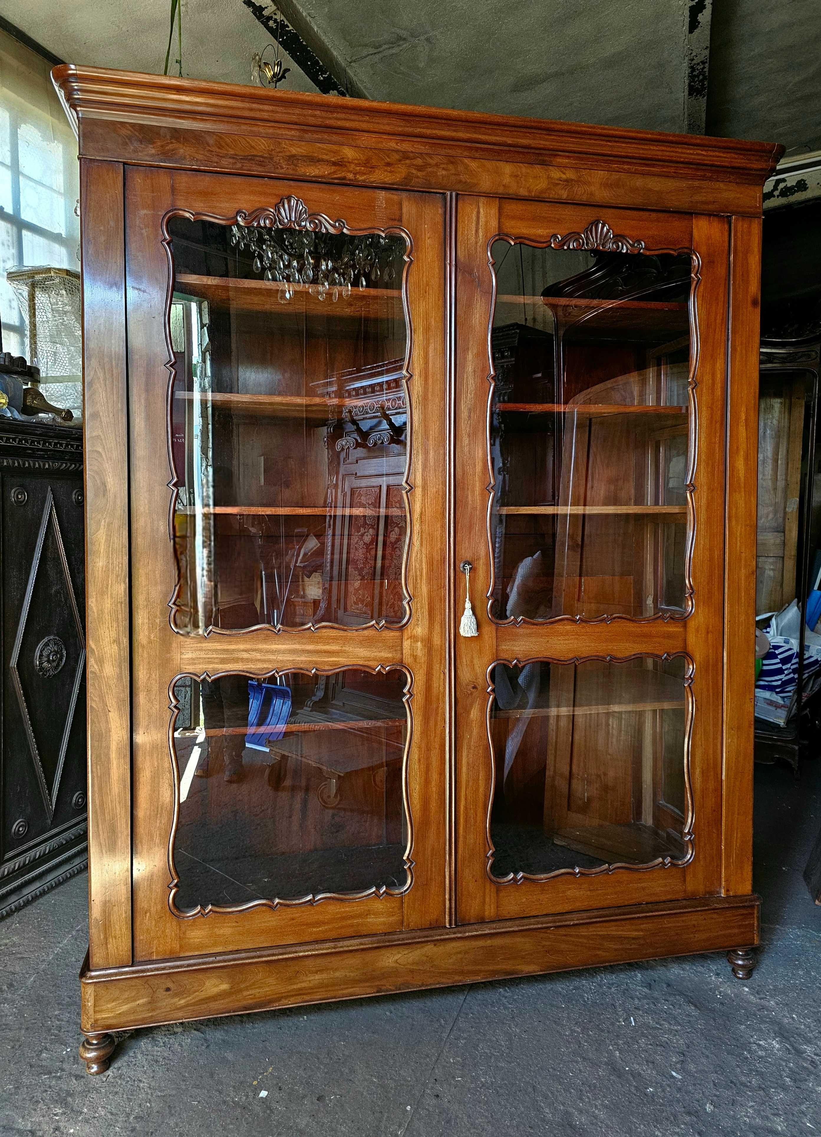 *Duża witryna, serwantka, biblioteka Biedermeier XIXw.*transport