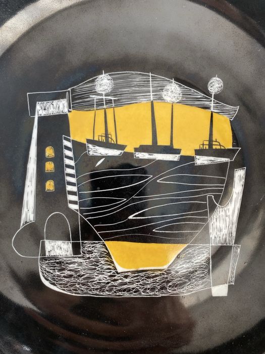 Patera dekoracyjna światła na redzie Waligórska 60’s polski new look