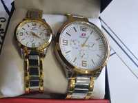 Подарочный набор пара наручных часов женские и мужские новые Geneva