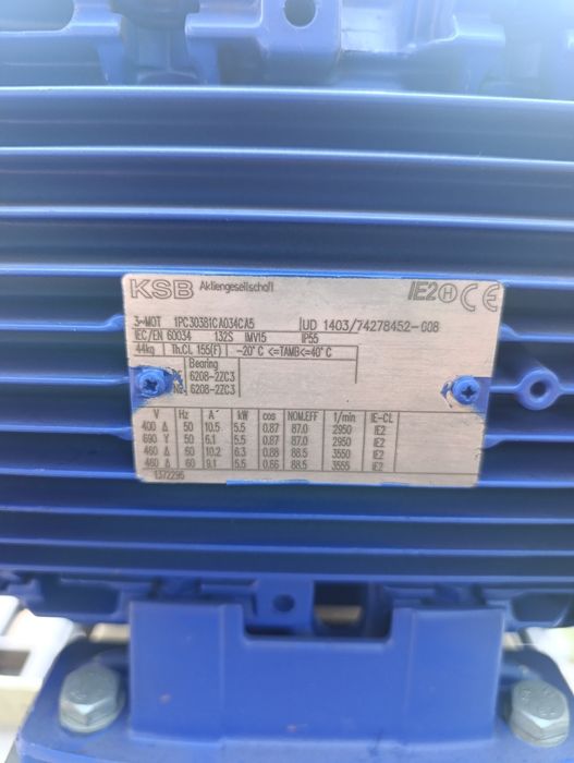 Pompa KSB etabloc etb 065/040/160 silnik 5,5 kW