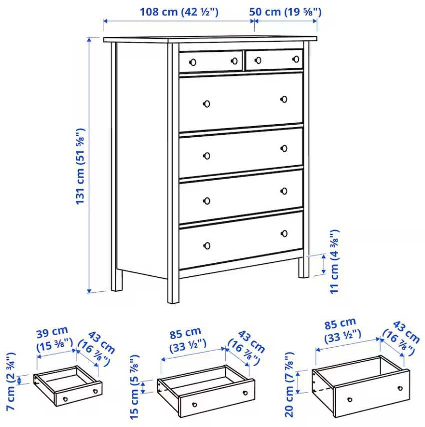 Hemmes cômoda de quarto