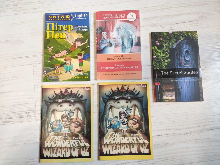 П'ять адаптованих книжок для читання англійською мовою Рівень середній