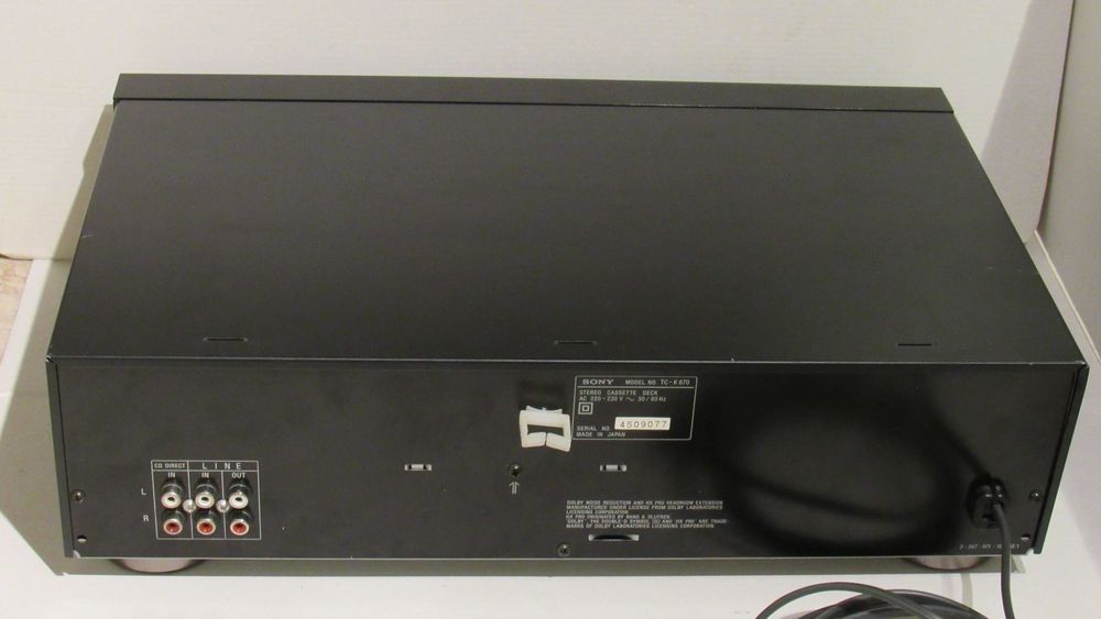 Deck cassetes Sony TC-K670 3 cabeças hi fi áudio