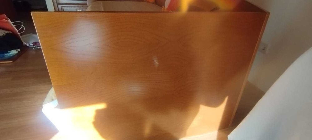 Cama de solteiro em madeira com gavetão + colchão extra