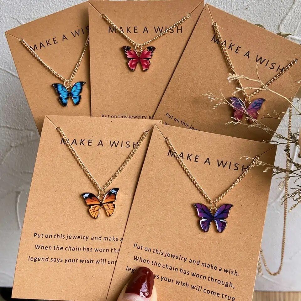 8 марта березня Подарок Кулон бабочка метелик женский butterfly
