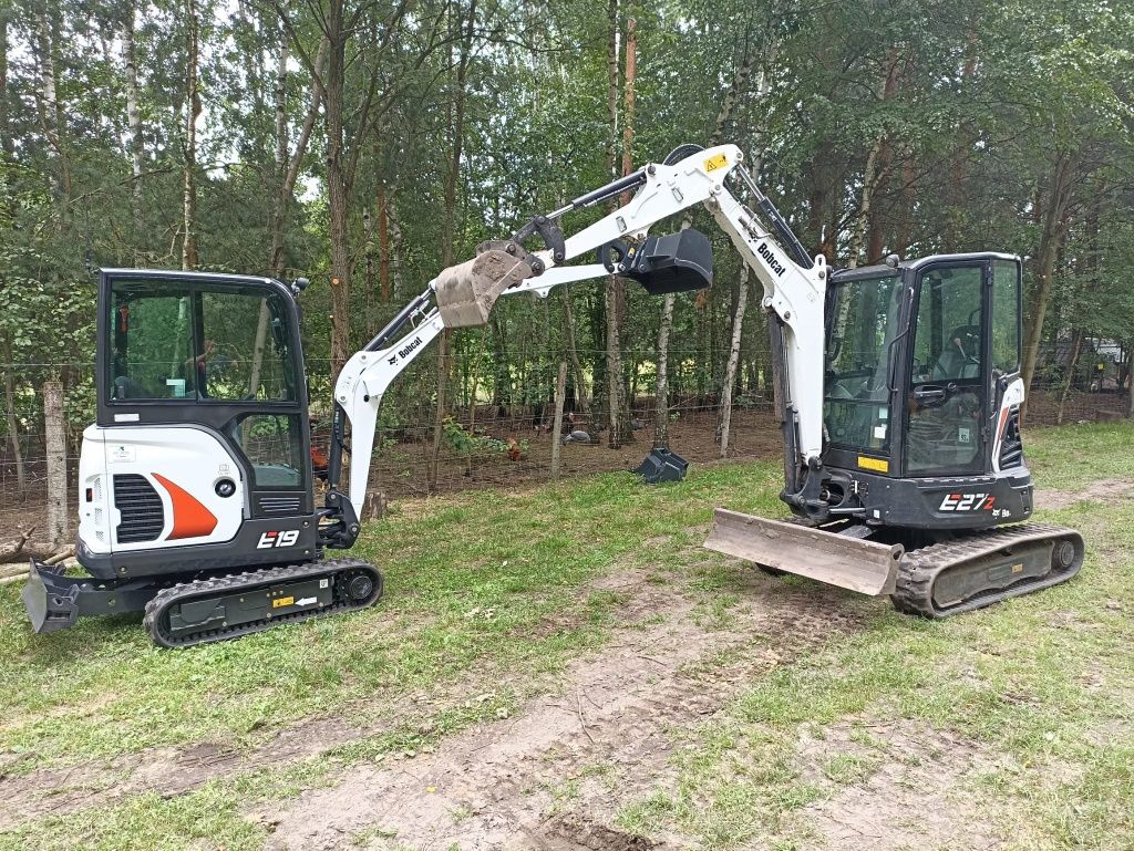 wypożyczalnia wynajem minikoparka mini koparka bobcat jcb cat operator