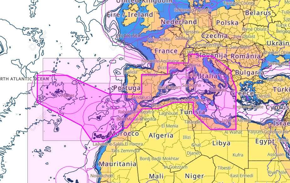 C-Map Reveal EM-Y076 Morze Śródziemne, Adriadyk -Lowrance, Simrad, B&G