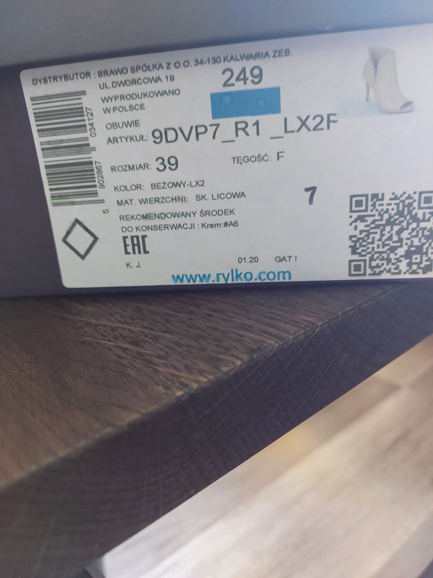 Botki Ryłko Estima odkryte palce