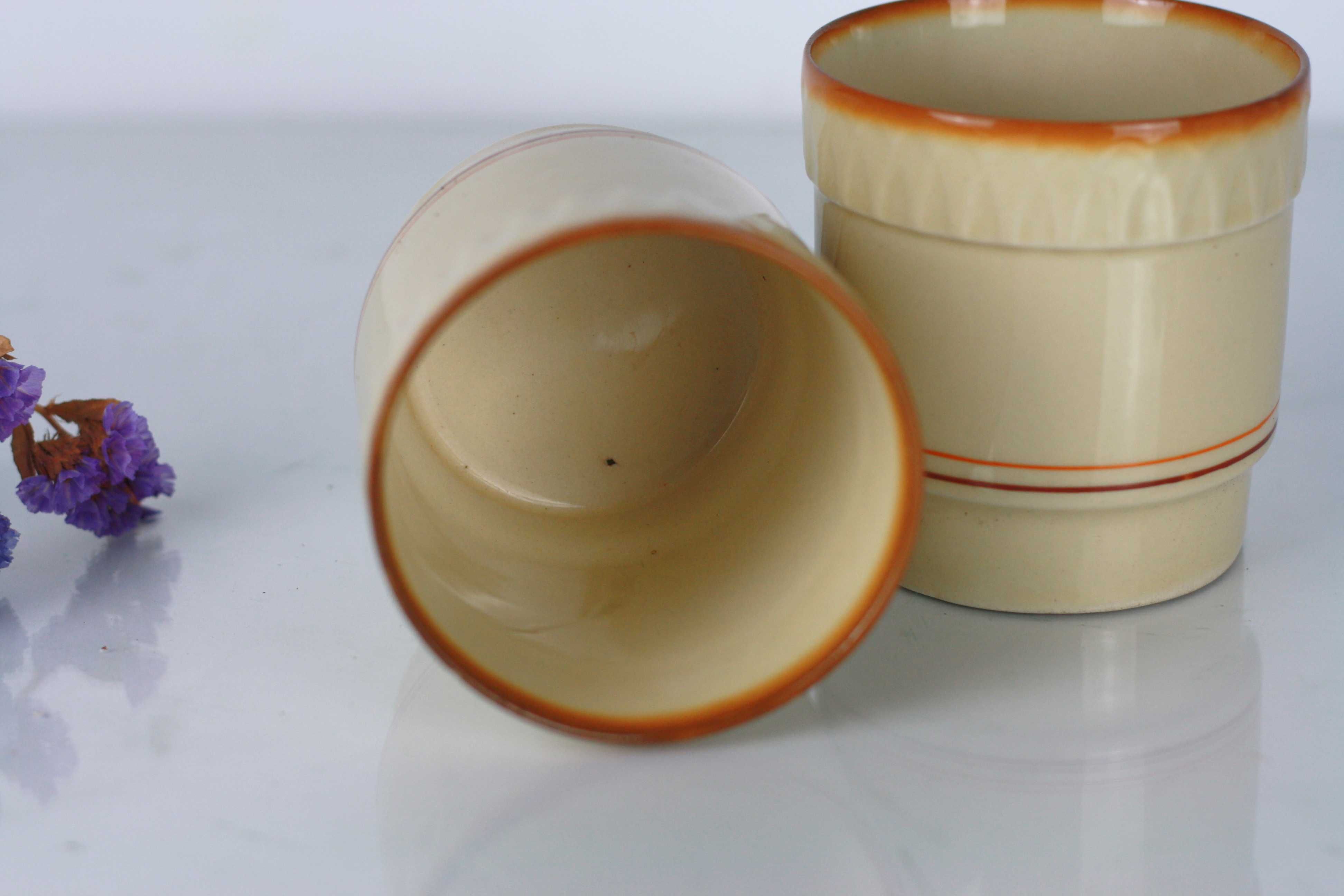 Dwa kubki Tułowice porcelit PRL