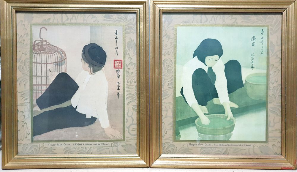 2 lindos quadros vietnamitas Nguyen Phan Chanh