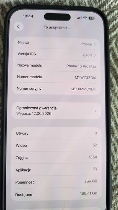 Apple iPhone 16 Pro Max 256 tytan