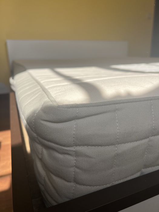 Colchão de molas azul e branco 160x200