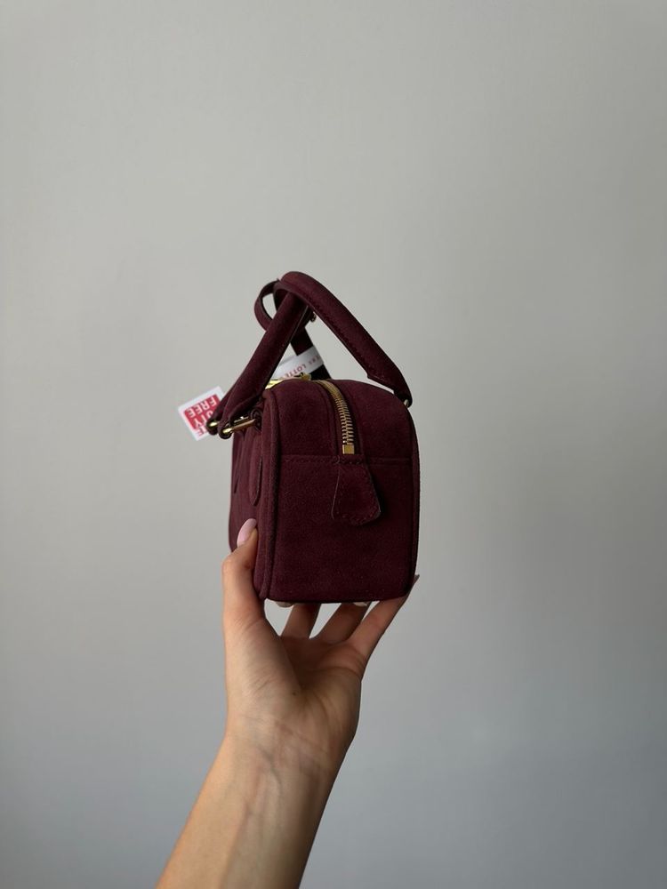 Torebka Miu Miu Arcadie Suede Bag Burgundy