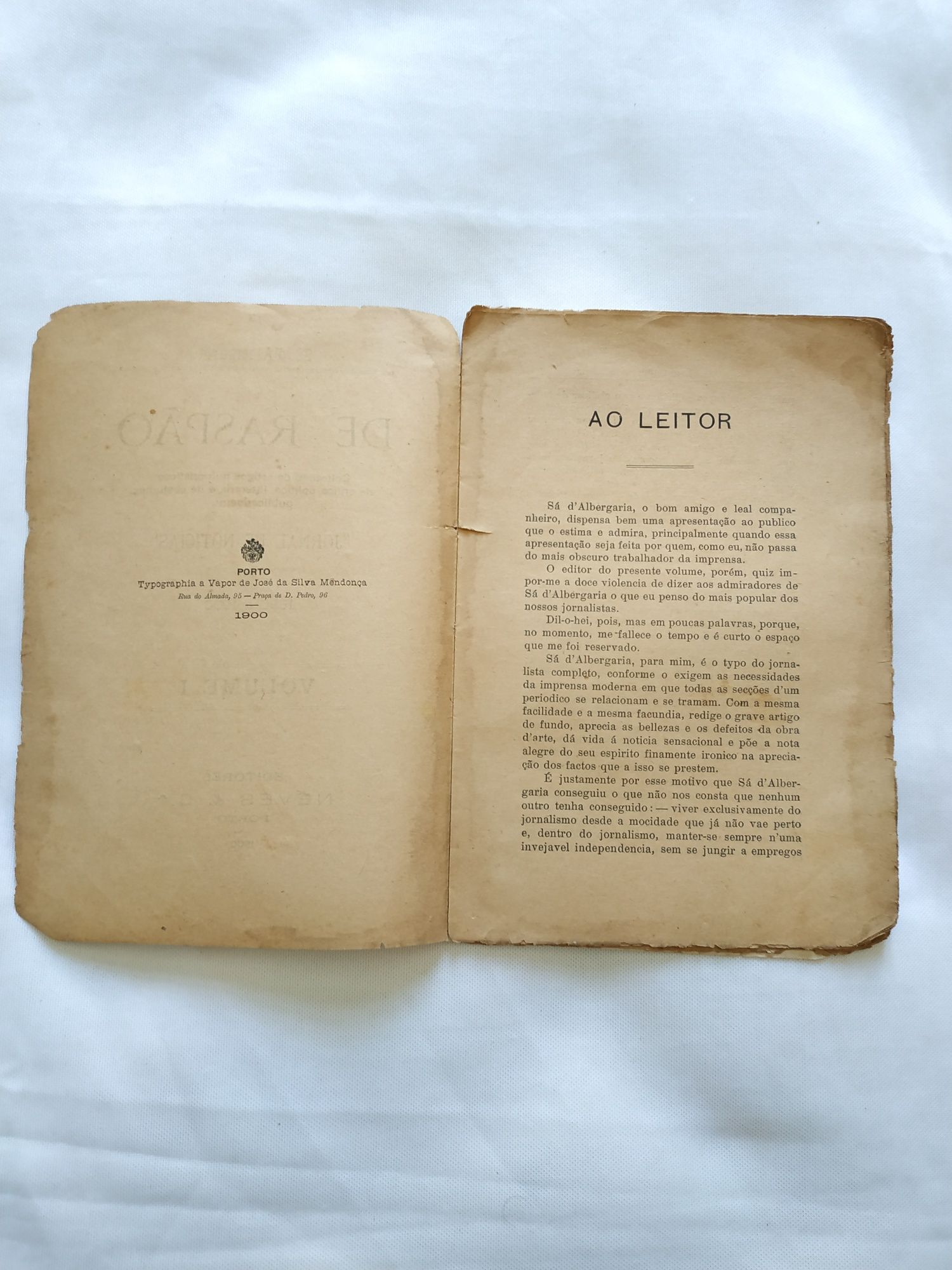 Revista De Raspão Volume l de 1900