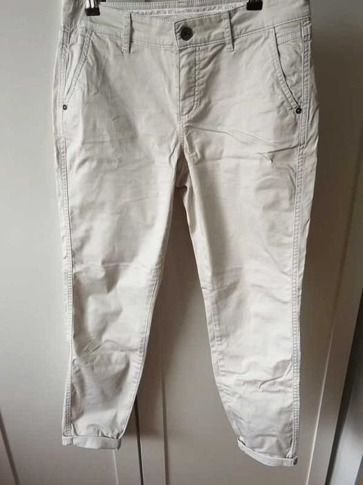 Taifun by Gerry Weber spodnie chinosy szaro-kremowe r. 36/L